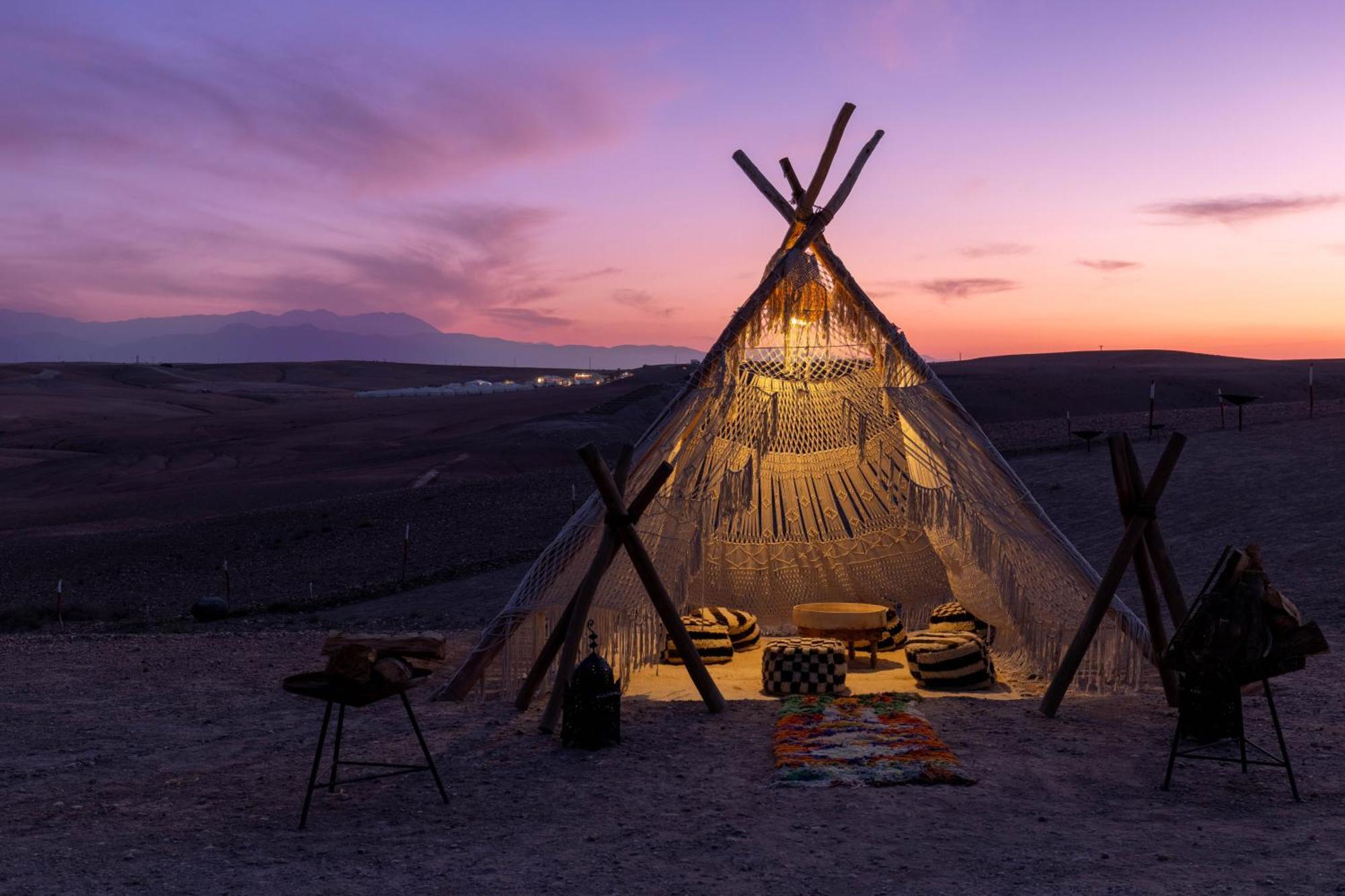 Alkamar Camp Agafay Hotel El Karia ภายนอก รูปภาพ